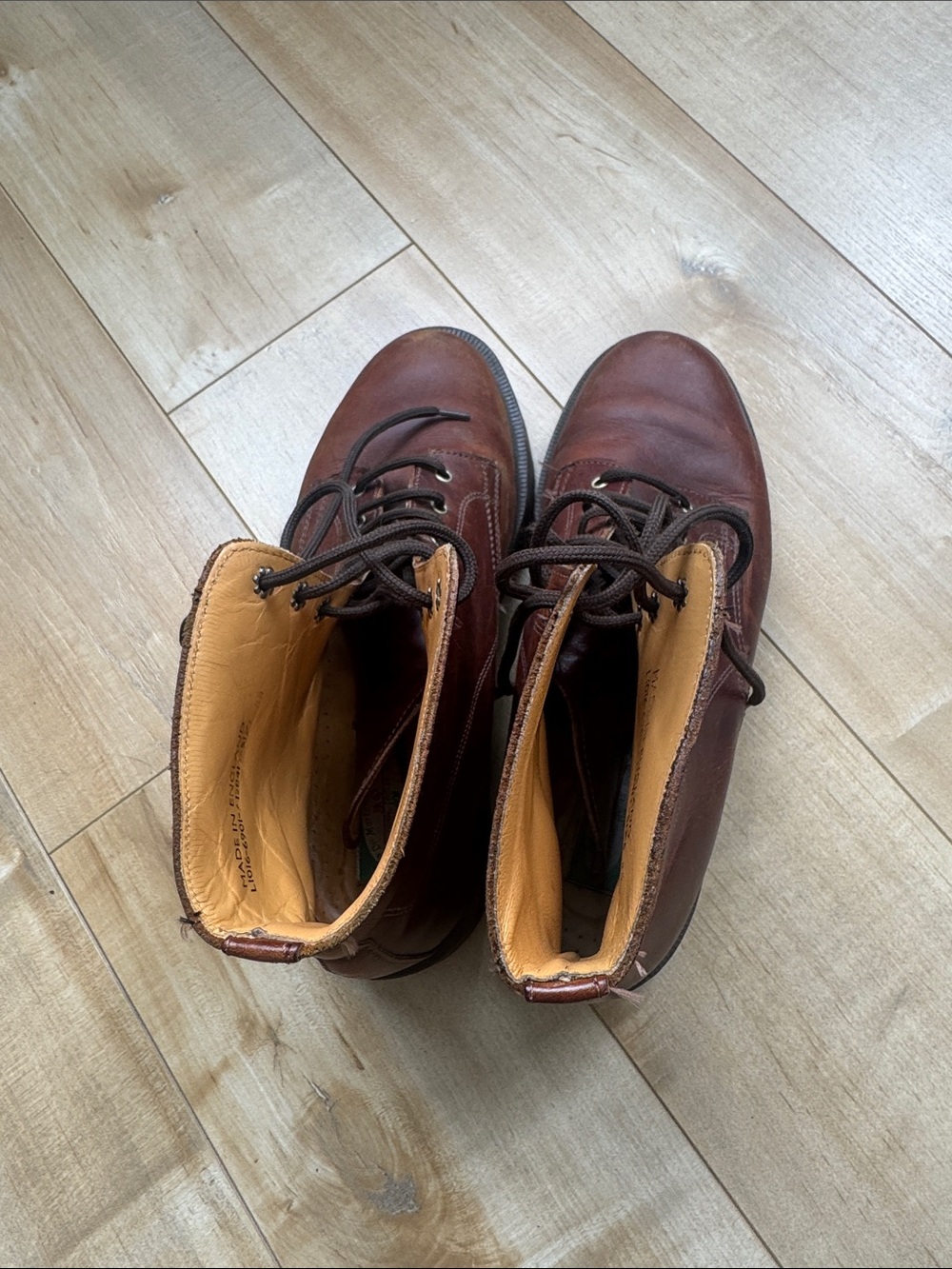 Dr. Martens Brown Leather Ankle Boots with Tan Interior